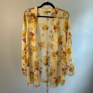 Addie Yellow Floral Cardigan